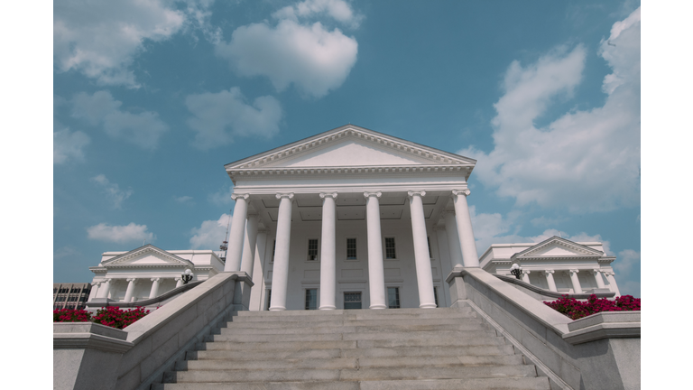 Virginia State Capitol building in Richmond, Virginia, designed by Thomas Jefferson.
