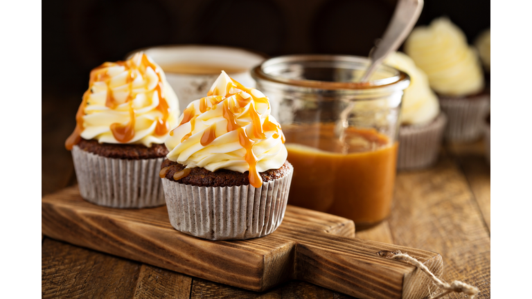 Homemade butterscotch cupcakes