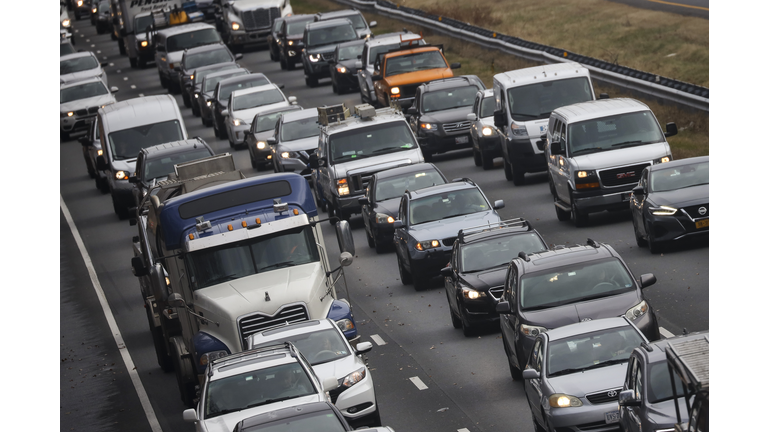 Holiday Travelers Hit The Road And Take To The Skies For The Thanksgiving Holiday