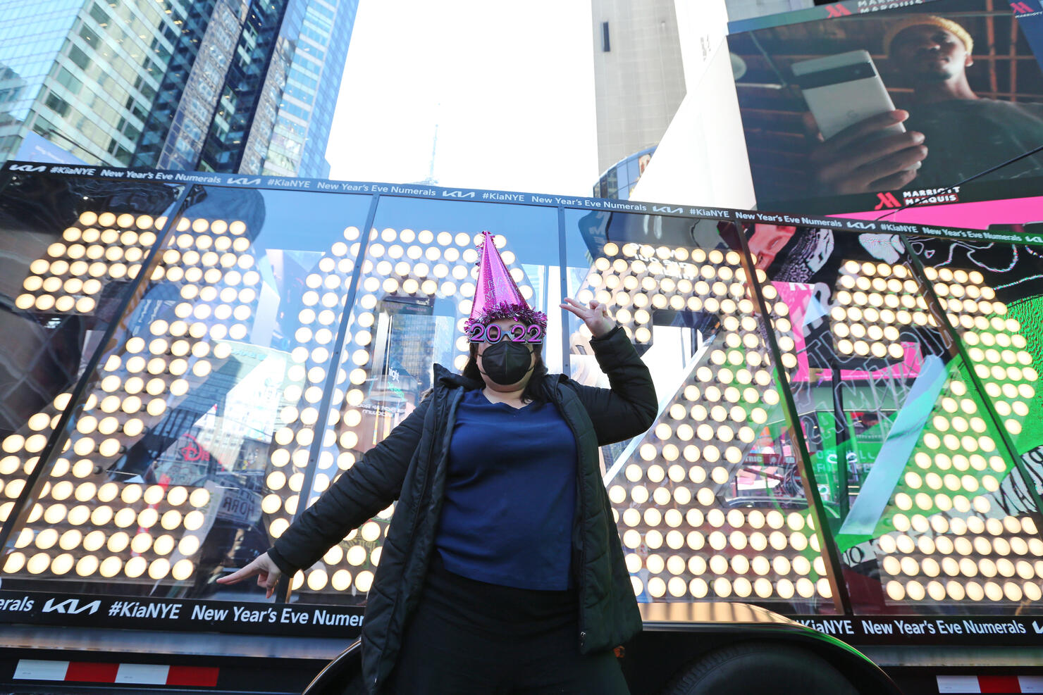 2022 New Year's Eve Numerals Arrive In Times Square