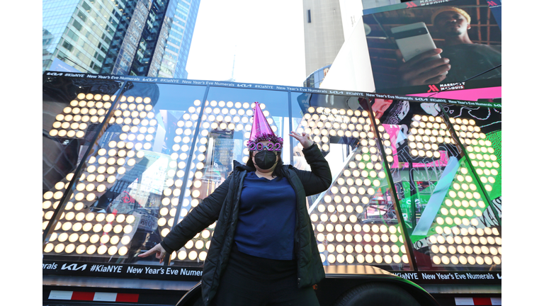 2022 New Year's Eve Numerals Arrive In Times Square