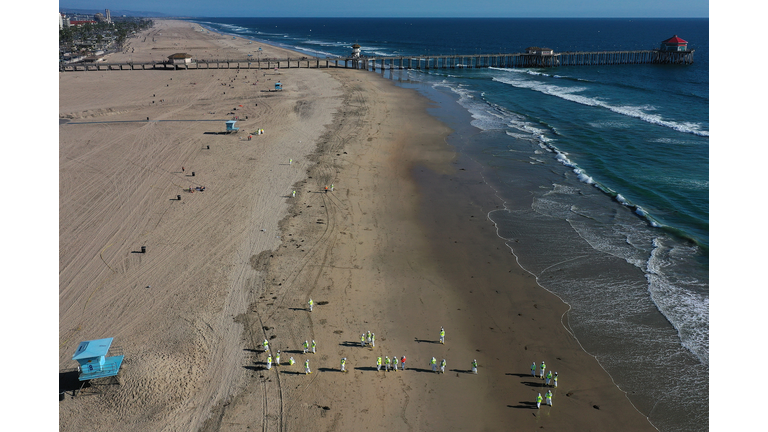 Amid Oil Spill, Californians Return To Local Beaches