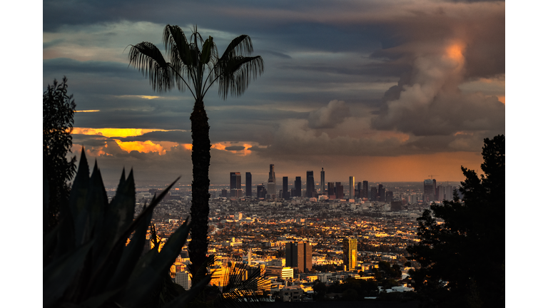 After Rain of LA View From Hollywood Hills