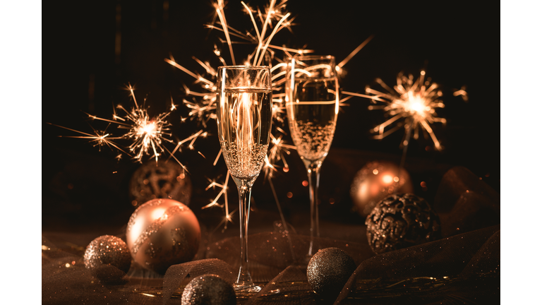 Close-up of christmas decorations on table