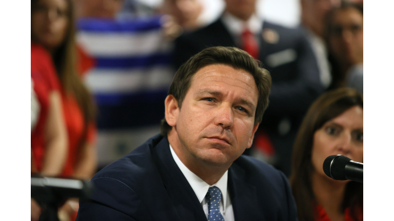 Florida Governor DeSantis Holds Roundtable On Cuba In Miami