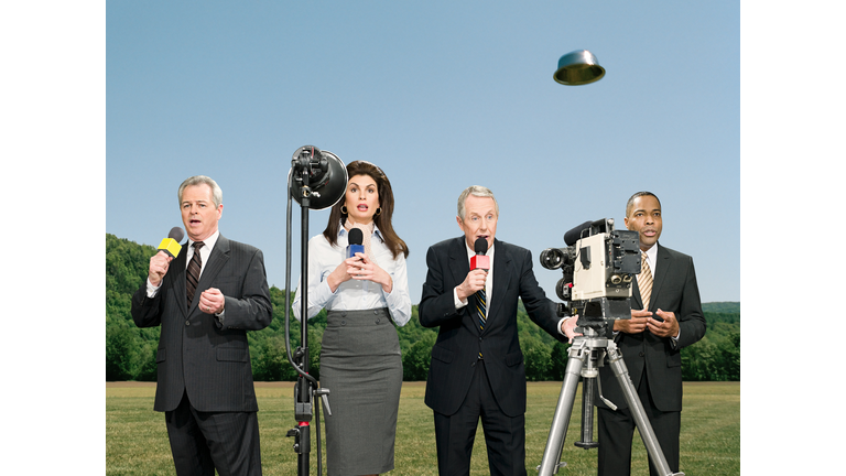 News presenters and ufo