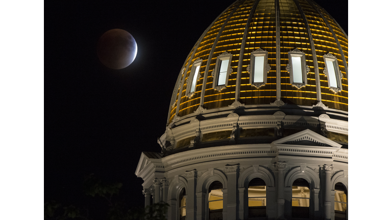 Supermoon Eclipse Visible In Skies Over Denver