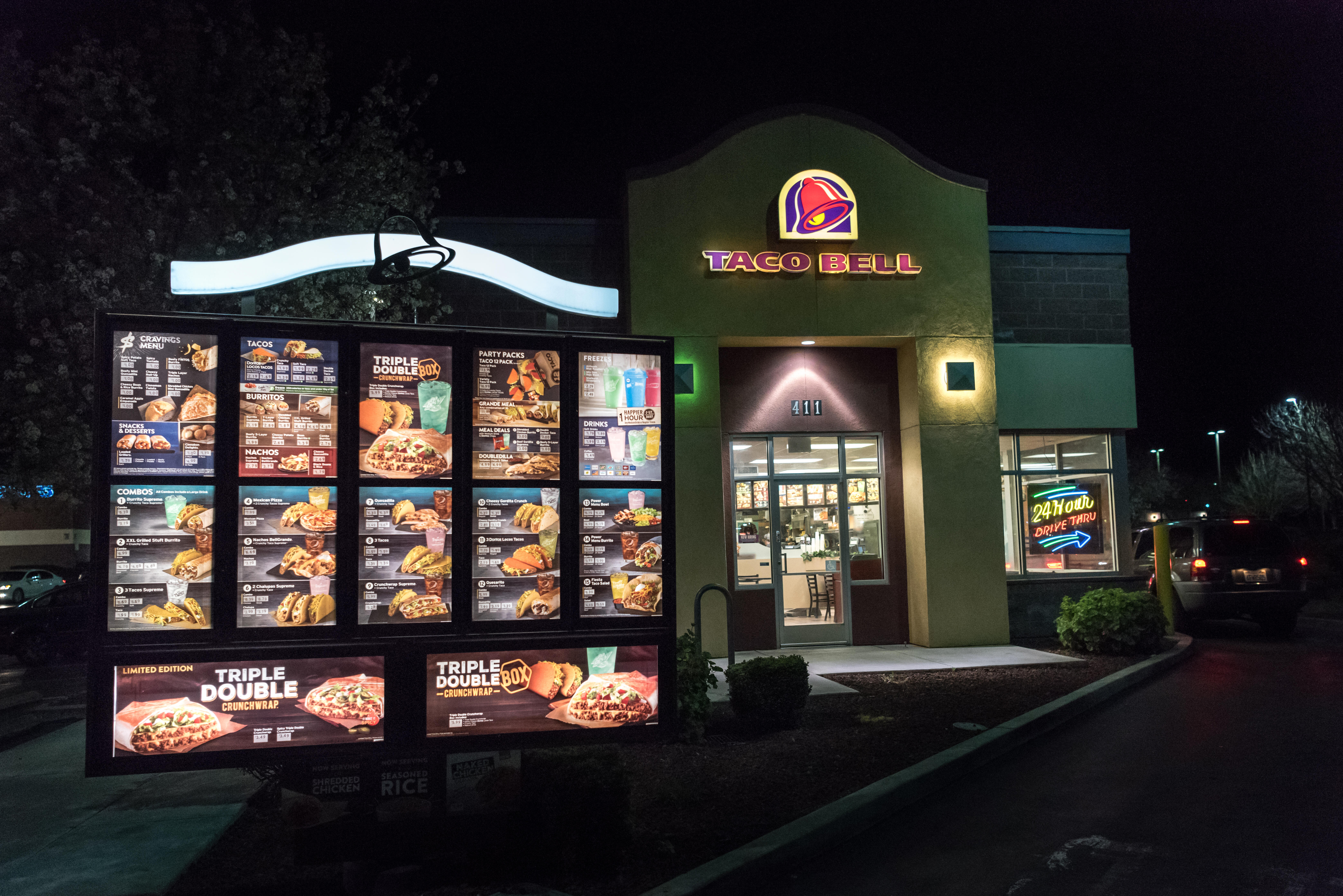 taco bell drive thru menu