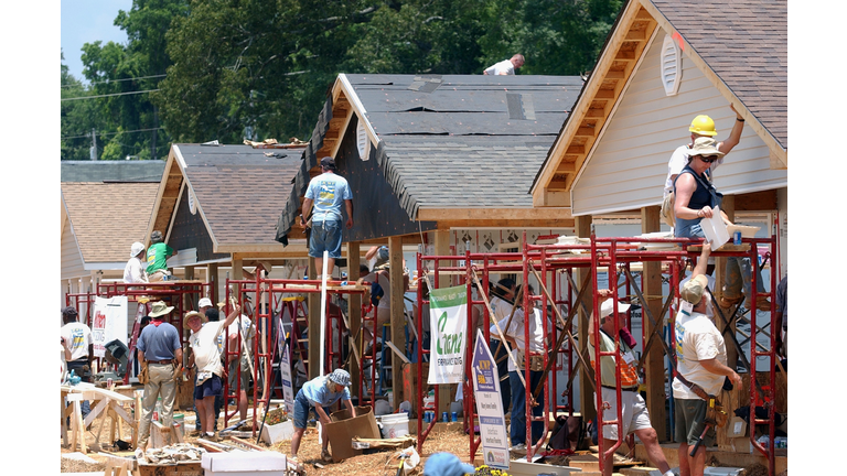 Former President Carter Works On Habitat For Humanity Homes