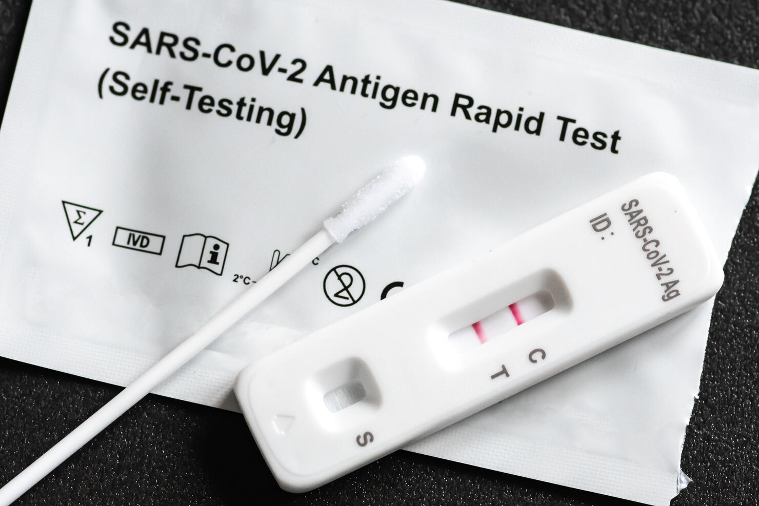Positive Covid-19 antigen test kit