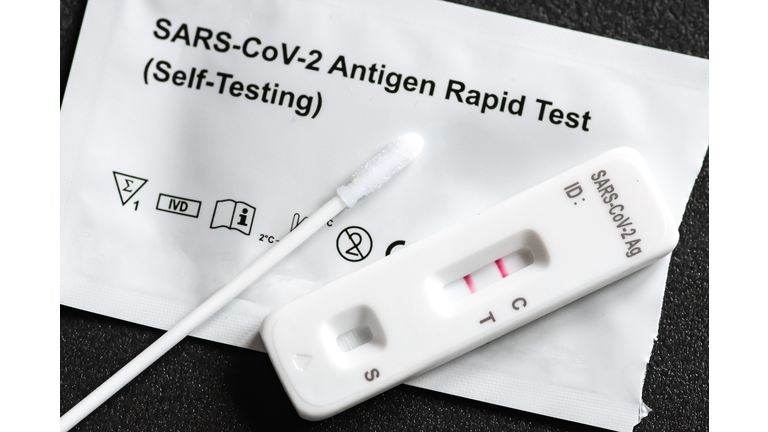 Positive Covid-19 antigen test kit