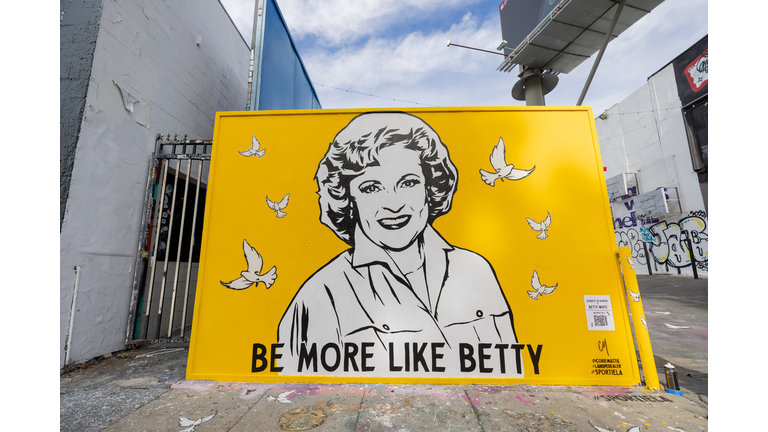 Artist Corie Mattie Creates "Be More Like Betty" Betty White Mural In Los Angeles To Honor The Late Actress And Encourage Dog Rescue Donations