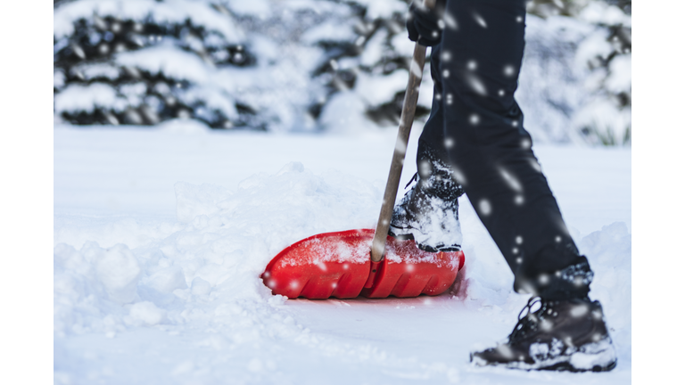 Man shoveling snow