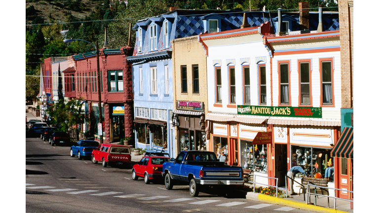 Street scene, Manitou Springs, Colorado, United States of America, North America