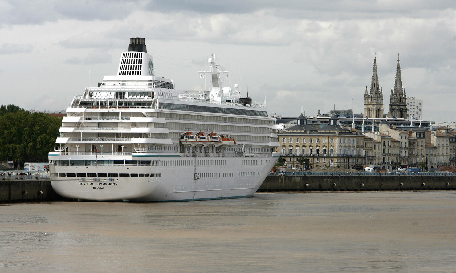 The tourist cruise ship Crystal Symphony