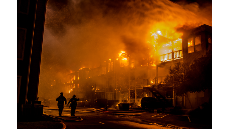 Apartment on fire