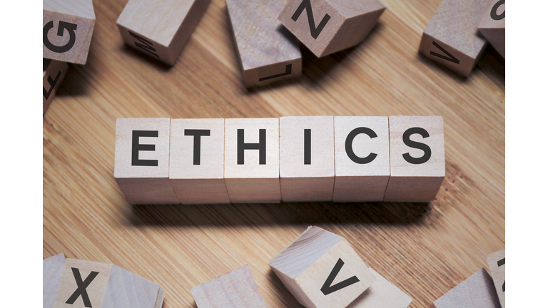 ETHICS Word In Wooden Cube