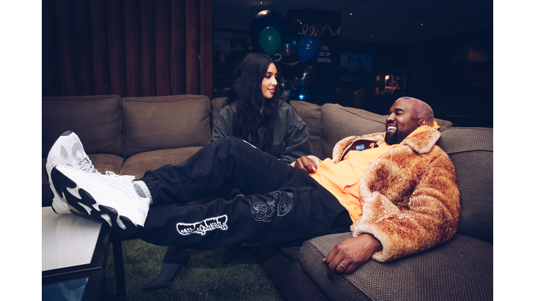 Kim Kardashian And Kanye West Attend The Travis Scott Astroworld Tour At The Forum