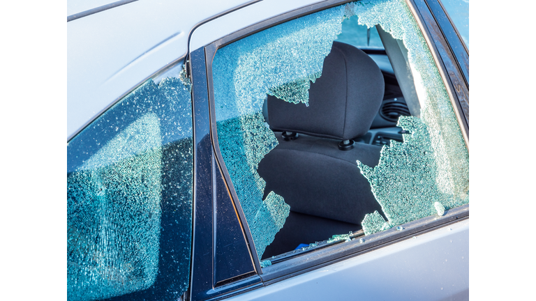Vandalism car windshield