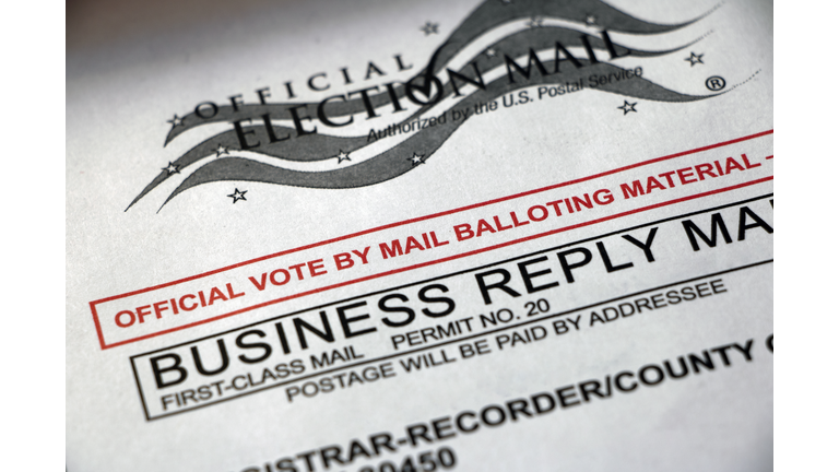 Closeup of Vote by Mail envelope