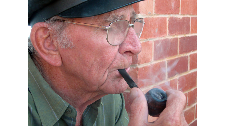 Senior with his pipe