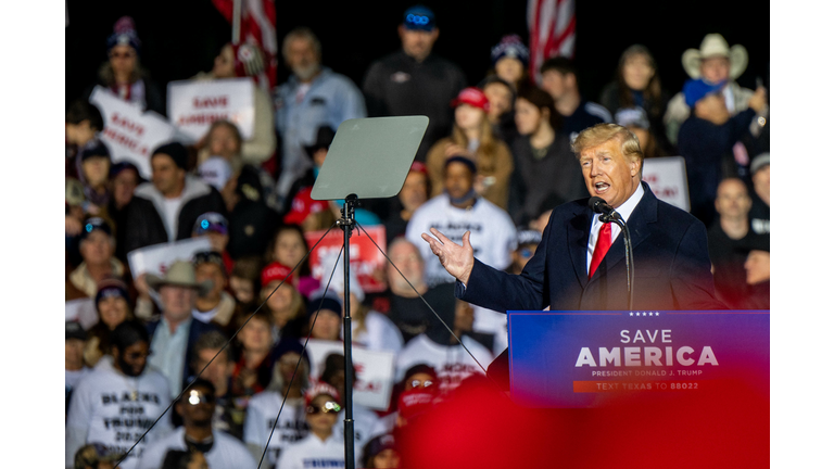 Former President Donald Trump Holds Rally In Texas