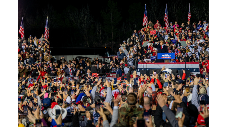 Former President Donald Trump Holds Rally Near Houston