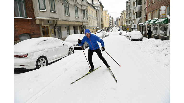 FINLAND-WEATHER-FEATURE-SNOW