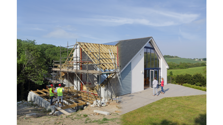 Self build house before and after