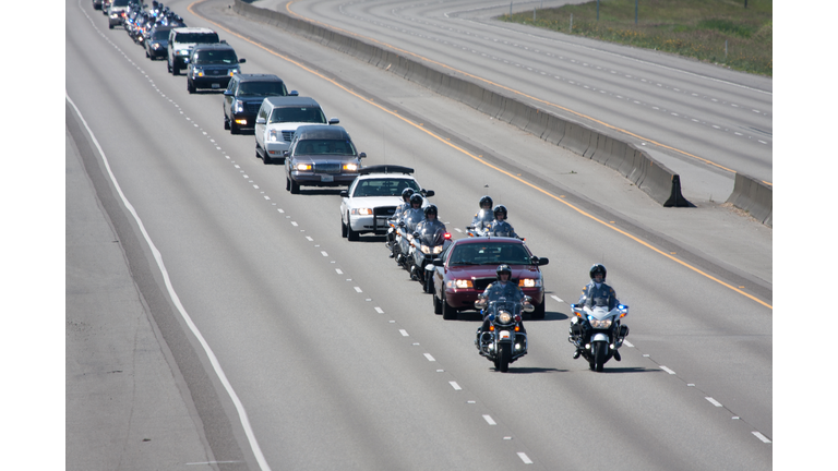 Police Memorial Motorcade Heading North 6-6-13