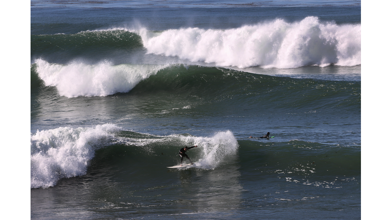 Large Surf Hits Southern California Coast