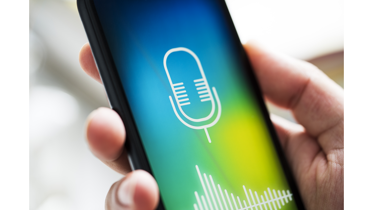 Voice mail app on mobile phone screen