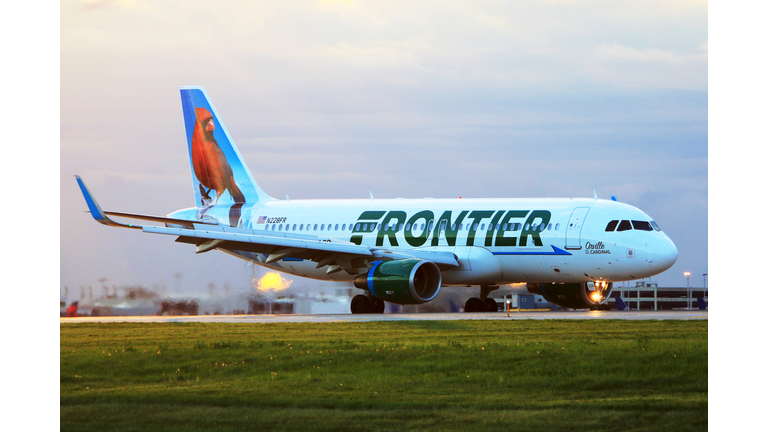 Frontier Airlines A320 at Cleveland Hopkins International Airport