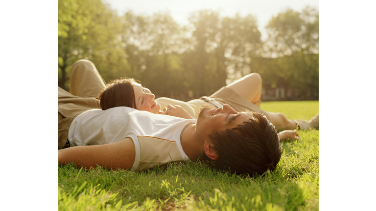 Couple Lying in Park