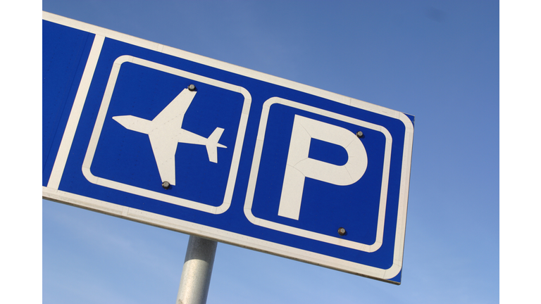 Airport parking sign