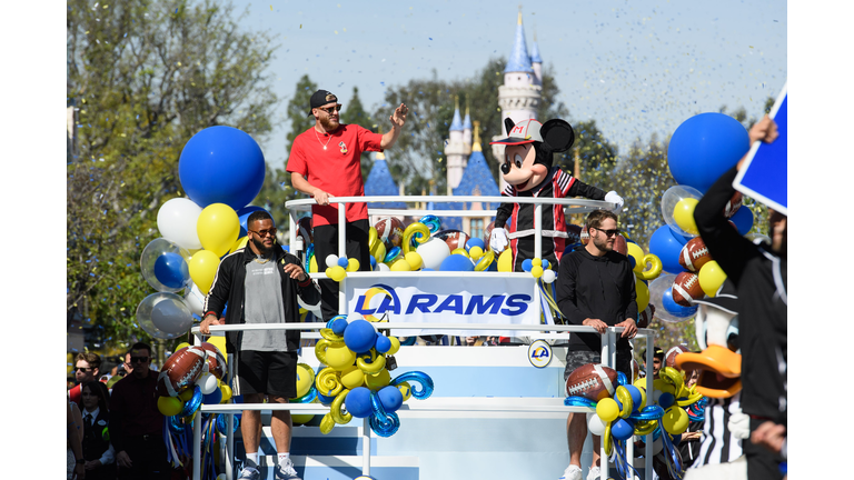 The Los Angeles Rams Celebrate Their Super Bowl Win At Disneyland