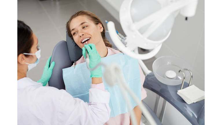 Young Woman at Dental Exam