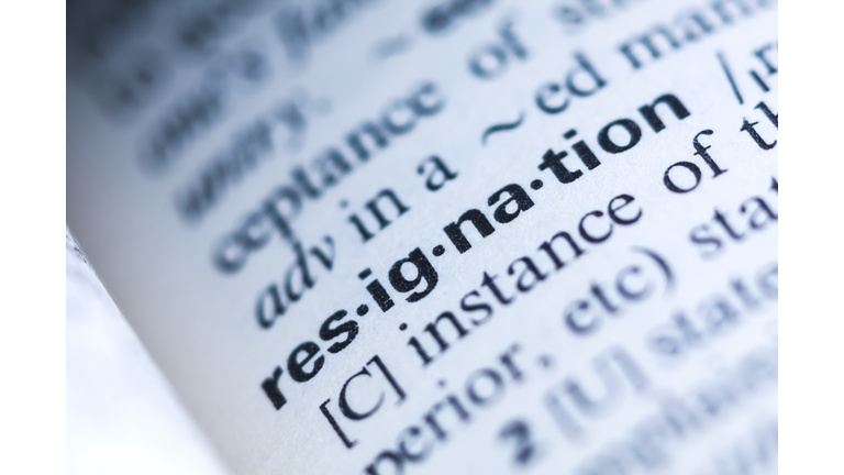 Keyword in a dictionary, resignation
