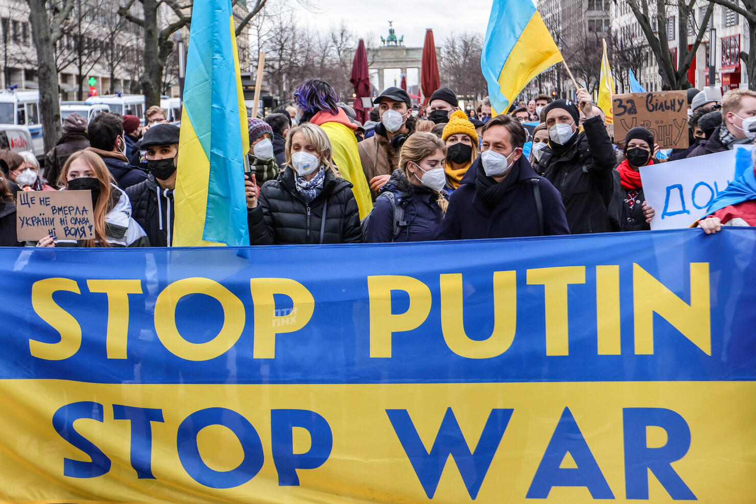 Youth Groups Protest Ukraine Intervention With Human Chain At Russian Embassy