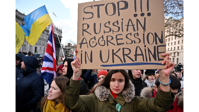 Protests In London Over Russian Invasion Of Ukraine