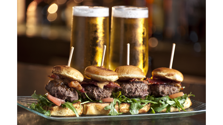 Mini Burgers and Beer