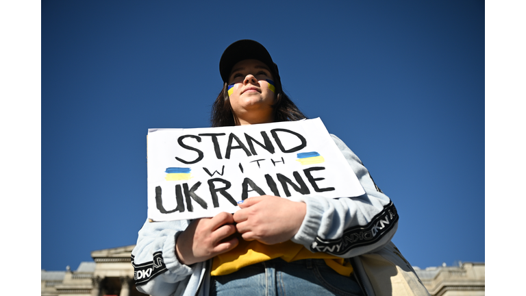 Protests In London Over Russian Invasion Of Ukraine