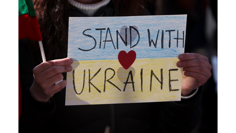 Rally Held To Support Ukraine In Ukrainian Village Neighborhood Of Chicago