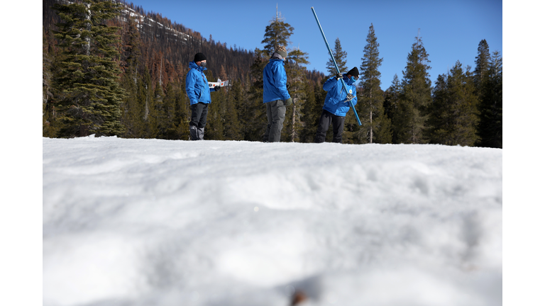 California Department Of Water Resources Conducts Snowpack Survey