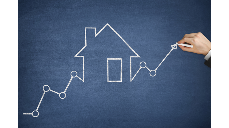 Mortgage Graph with Ascending Price Arrow