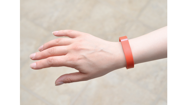 Woman Wearing a Fitbit Flex