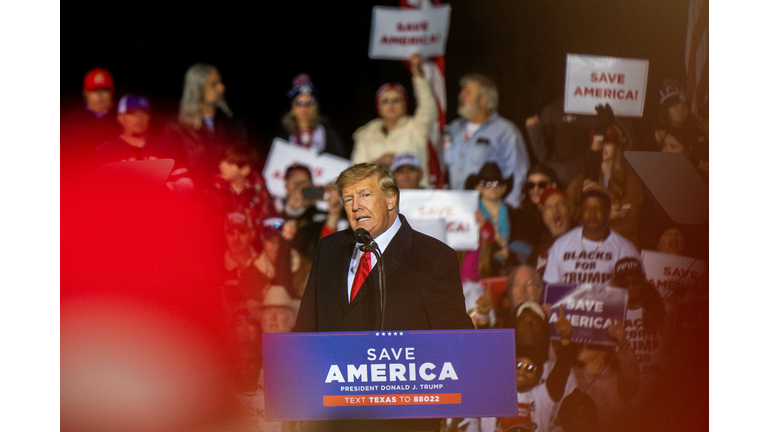 Former President Donald Trump Holds Rally Near Houston