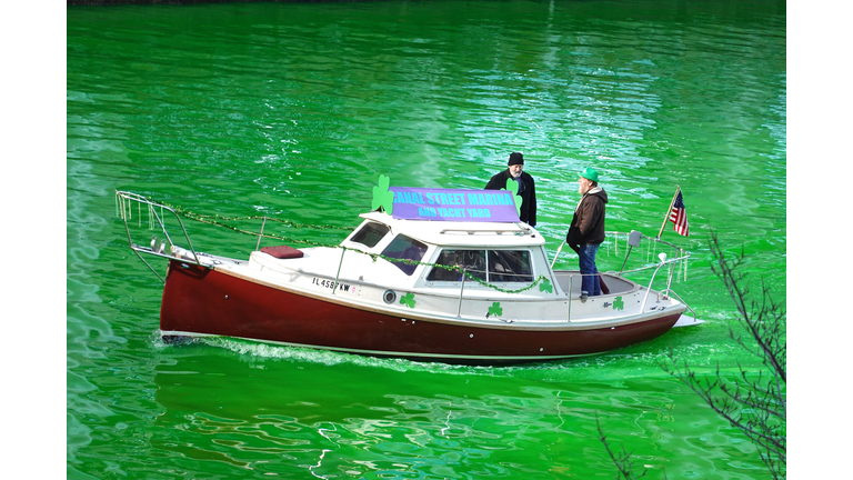 In A Surprise Move, Chicago River Dyed Green Ahead Of St Patrick's Day