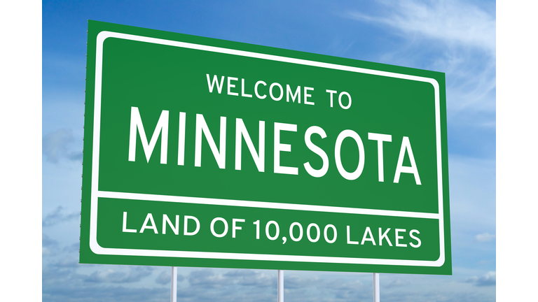 Welcome to Minnesota state road sign