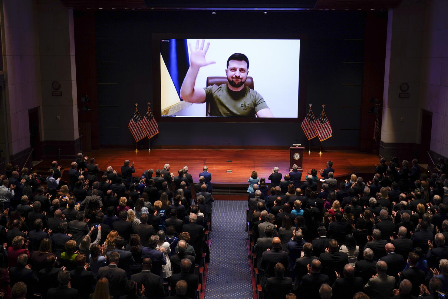 Ukrainian President Zelenskyy Virtually Addresses Congress On Current Russian Invasion Of Ukraine